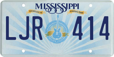 MS license plate LJR414