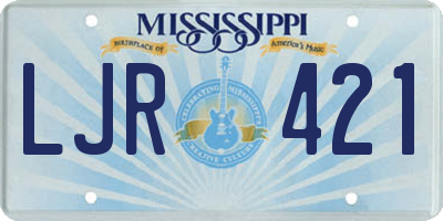 MS license plate LJR421