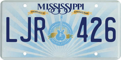 MS license plate LJR426