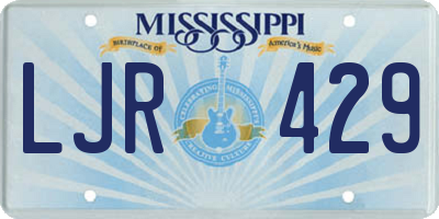 MS license plate LJR429