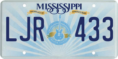 MS license plate LJR433