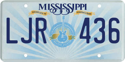 MS license plate LJR436