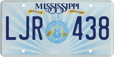 MS license plate LJR438