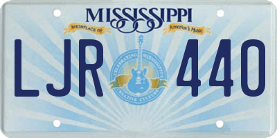 MS license plate LJR440