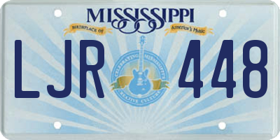 MS license plate LJR448