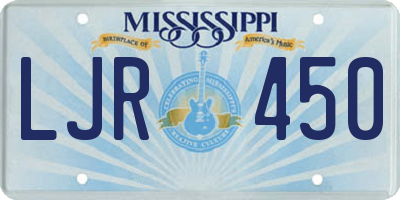 MS license plate LJR450