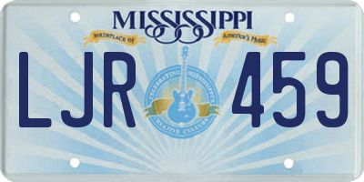 MS license plate LJR459