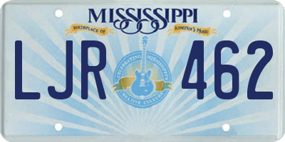 MS license plate LJR462