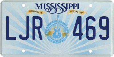 MS license plate LJR469