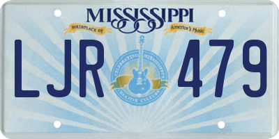 MS license plate LJR479