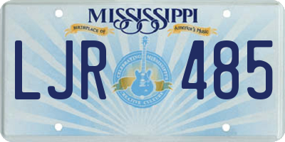 MS license plate LJR485
