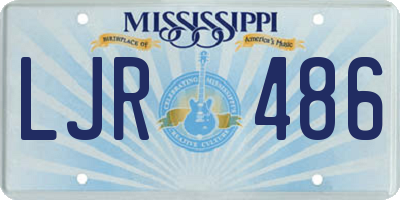 MS license plate LJR486
