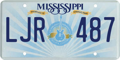 MS license plate LJR487