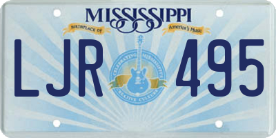 MS license plate LJR495