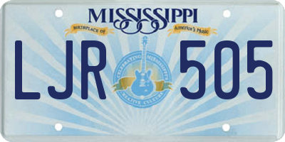 MS license plate LJR505