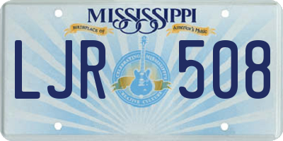 MS license plate LJR508