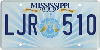 MS license plate LJR510