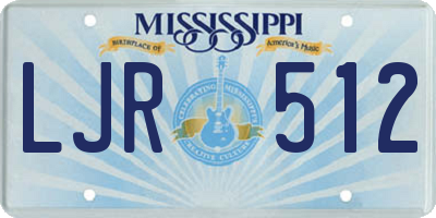 MS license plate LJR512