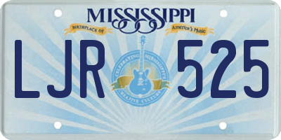MS license plate LJR525