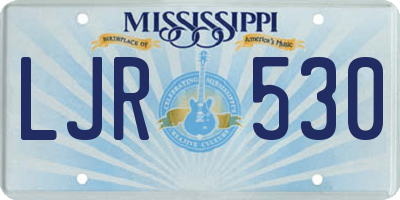 MS license plate LJR530