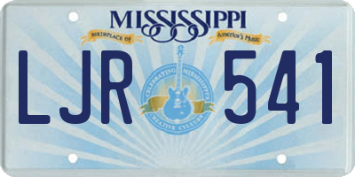 MS license plate LJR541