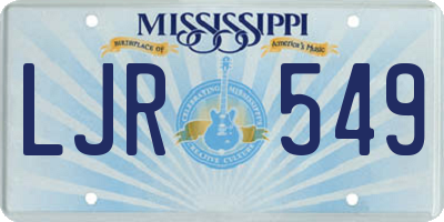 MS license plate LJR549