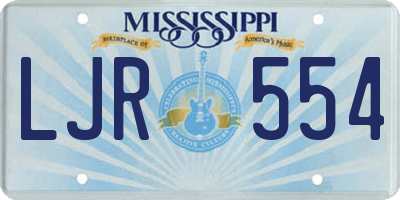 MS license plate LJR554