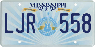MS license plate LJR558