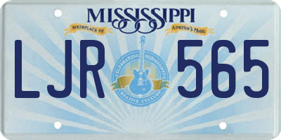MS license plate LJR565