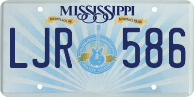 MS license plate LJR586