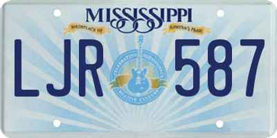 MS license plate LJR587