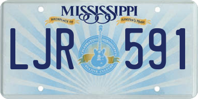 MS license plate LJR591