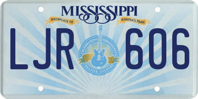 MS license plate LJR606