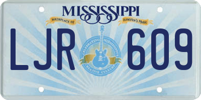 MS license plate LJR609
