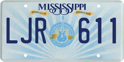 MS license plate LJR611