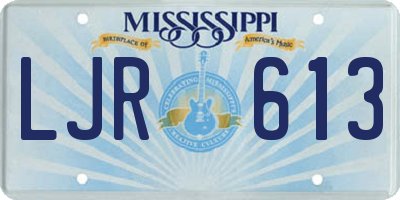 MS license plate LJR613