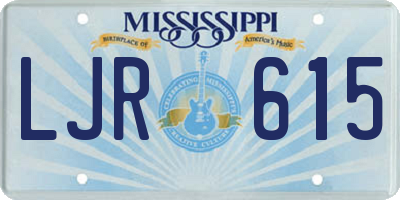 MS license plate LJR615
