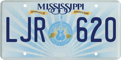 MS license plate LJR620