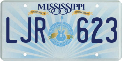 MS license plate LJR623