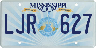 MS license plate LJR627