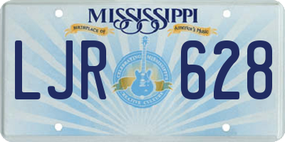MS license plate LJR628