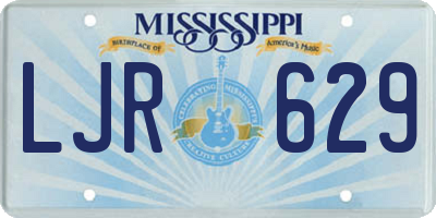 MS license plate LJR629
