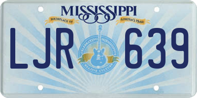 MS license plate LJR639