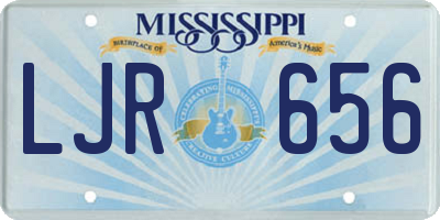 MS license plate LJR656