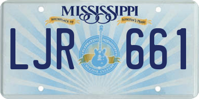 MS license plate LJR661