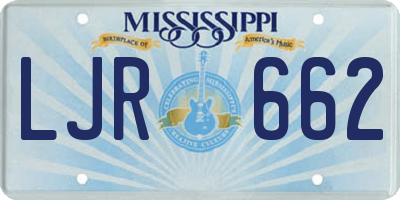 MS license plate LJR662