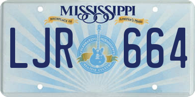 MS license plate LJR664