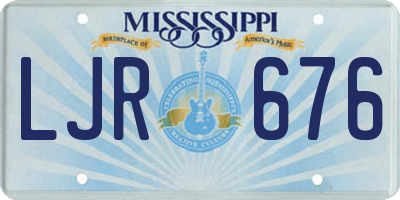 MS license plate LJR676