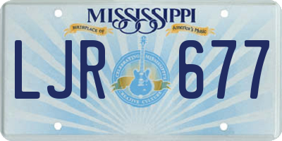 MS license plate LJR677