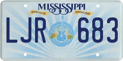 MS license plate LJR683